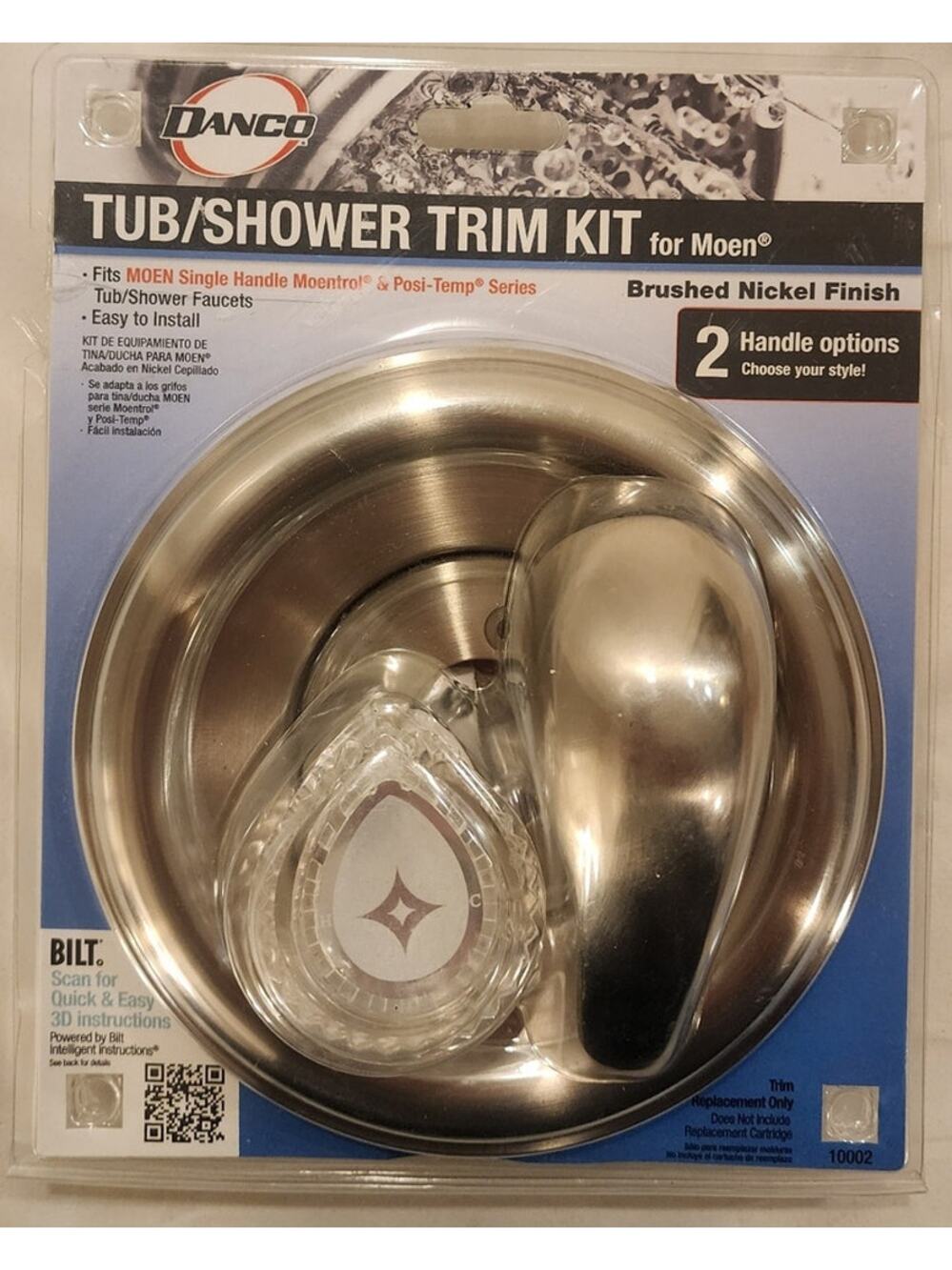 Danco Moen Tub Shower Trim Kit Brushed Nickel 10002 New Open Package